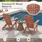 Costway Folding Adirondack Chair Set of 1/4 with High Backrest & Wide Armrests Wooden Brown